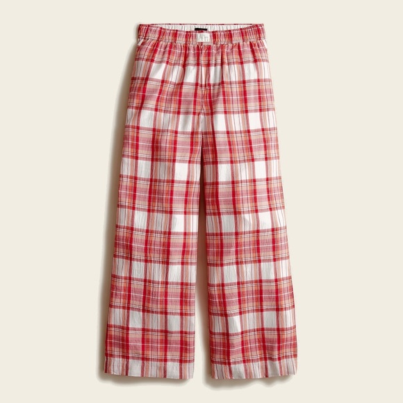 🆕{J.Crew}Flannel wide-leg pajama pant in snowy Stewart tartan - Picture 5 of 7